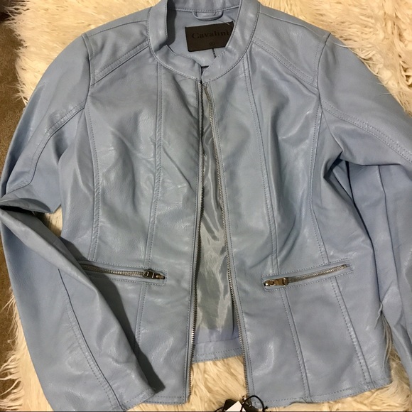 🔥NWT faux leather moto jacket by CAVALINI🔥 - Picture 3 of 8